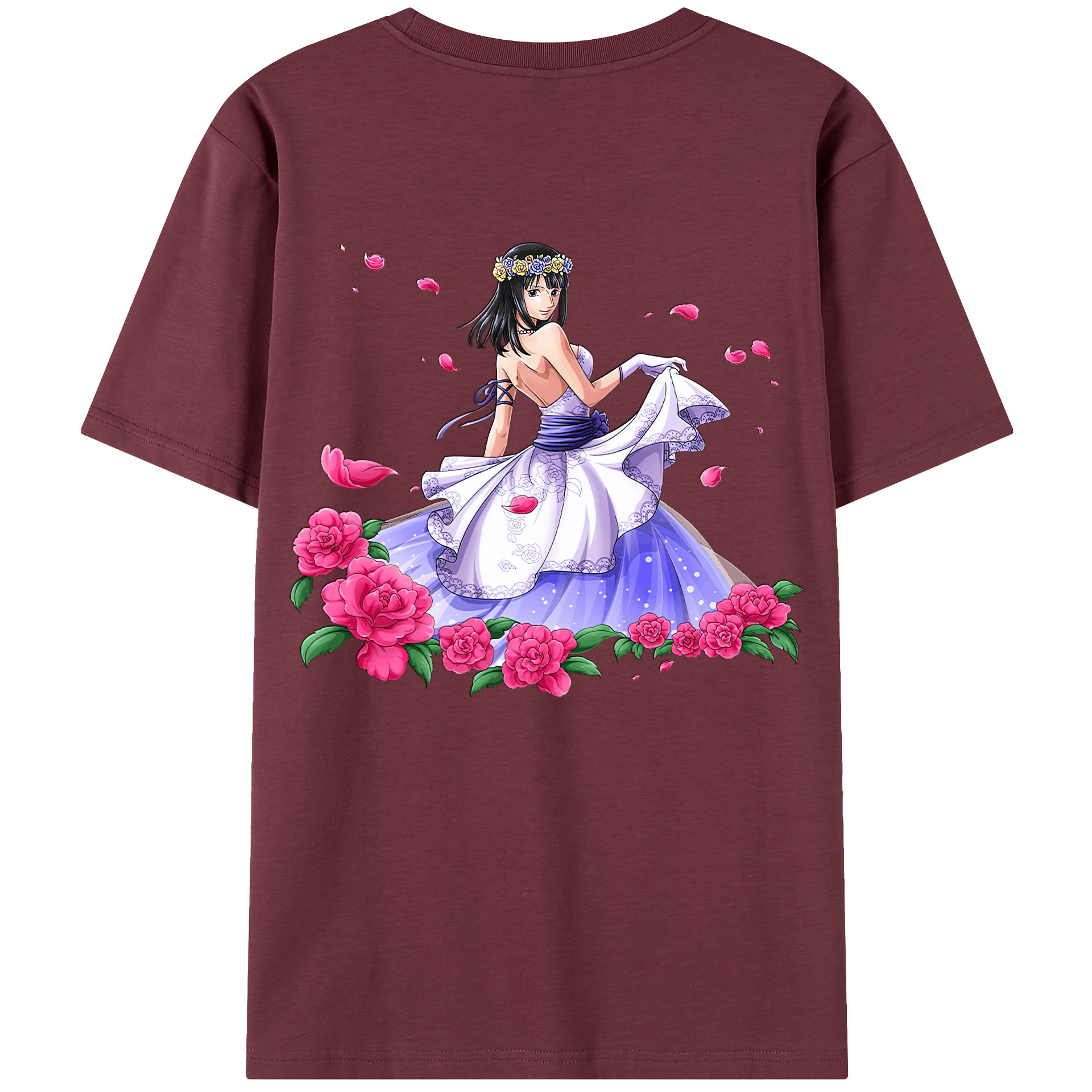 ワンピース ニコ・ロビン ONE PIECE Nico Robin 綿100％半袖Tシャツ（背面プリント）